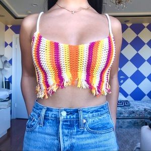Zara Colorful Crochet Top